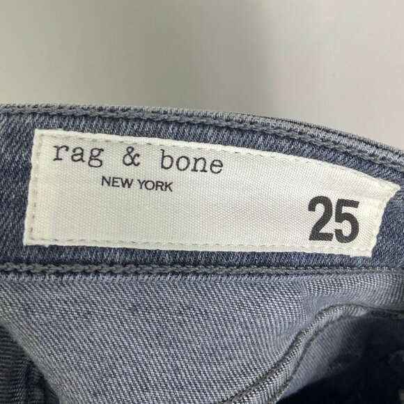 RAG & Bone Nina High Waist Ankle Skinny Jeans Grey Universe Size 25 Crop Denim - Picture 5 of 14